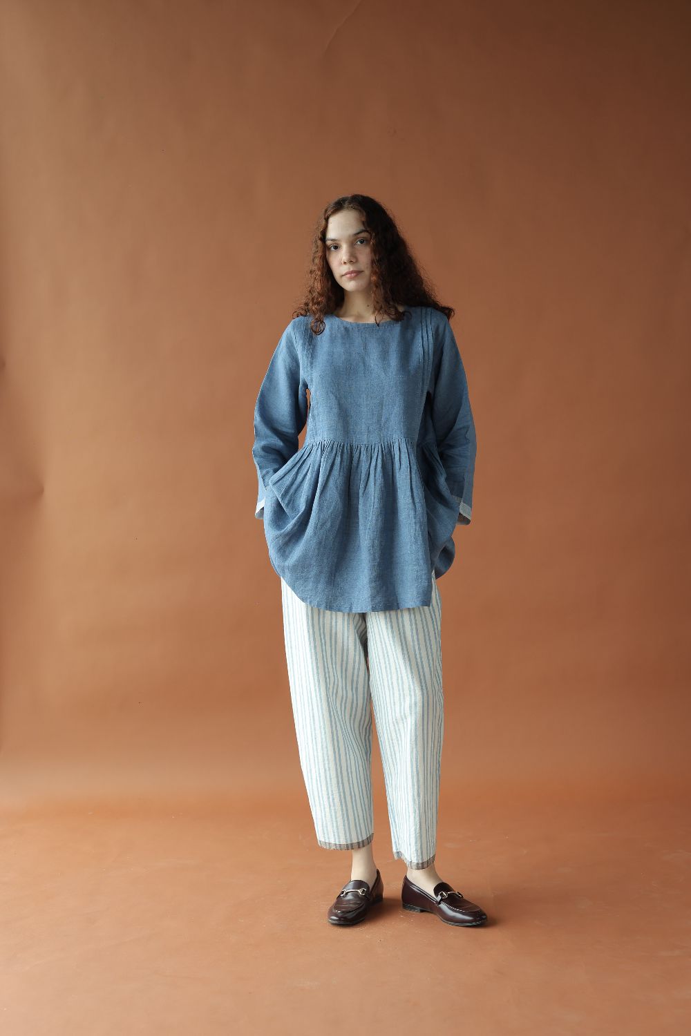 Alan-Blue stripes Pants