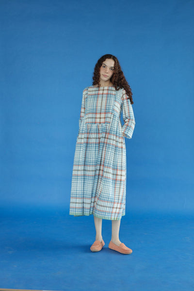 Bonnie Dress-blue checks