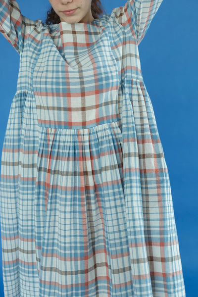 Bonnie Dress-blue checks