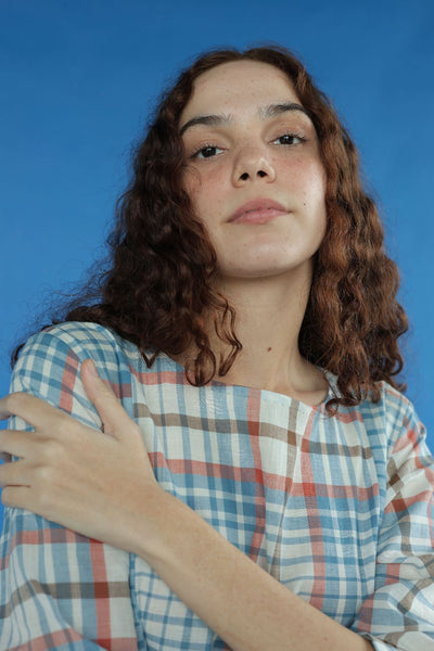 Bonnie Dress-blue checks