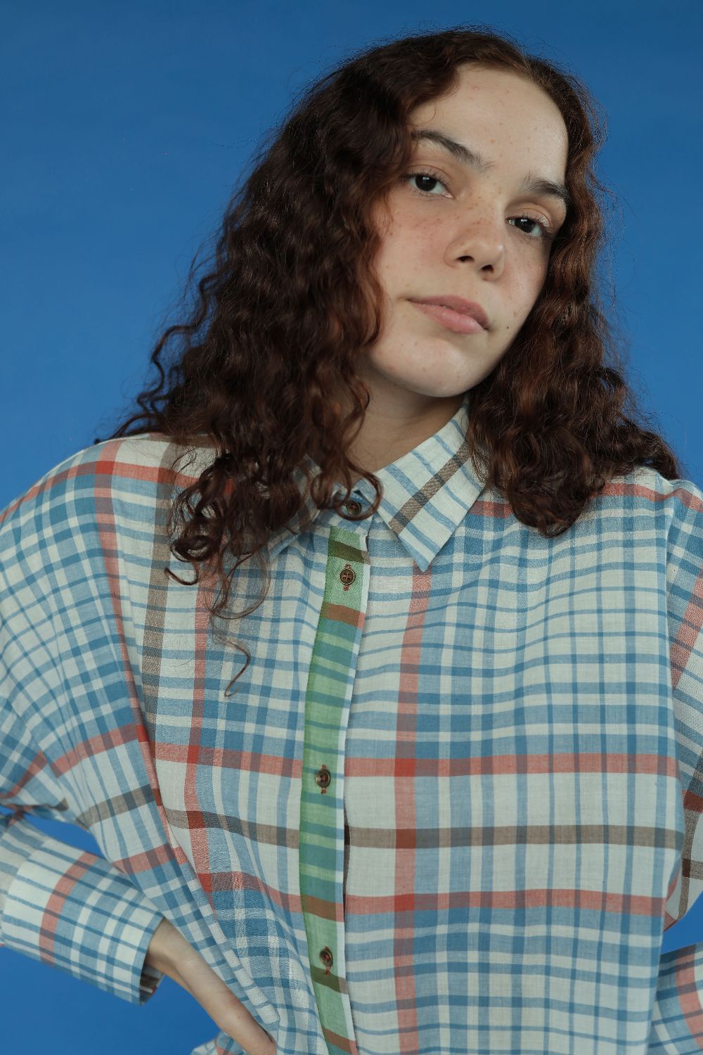 Eden-Blue checks Top