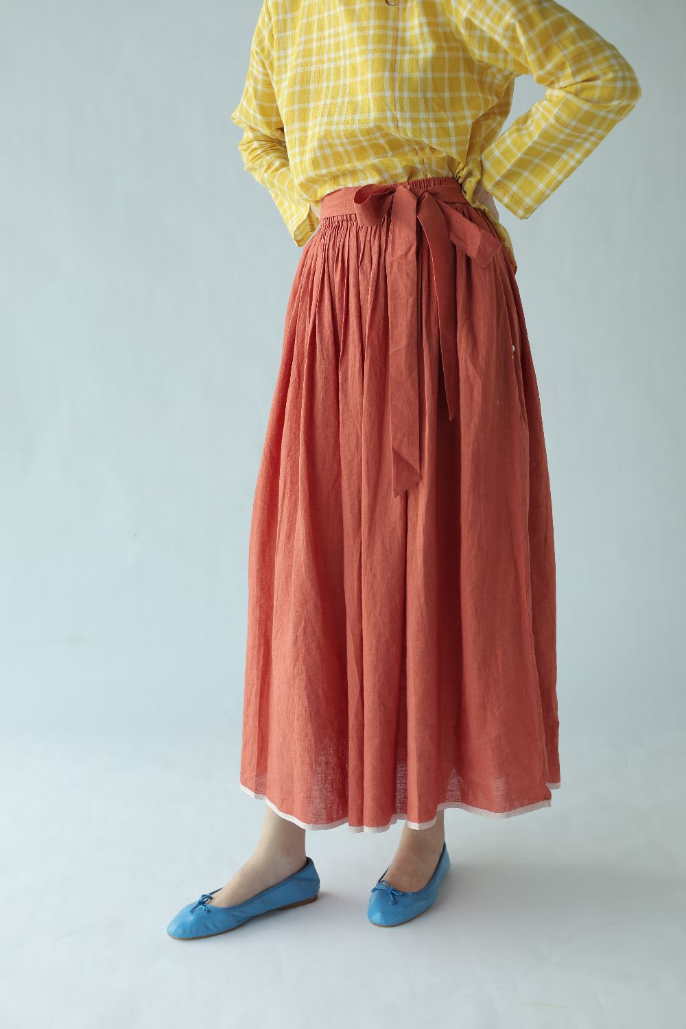 Mellow Skirt-Deep coral