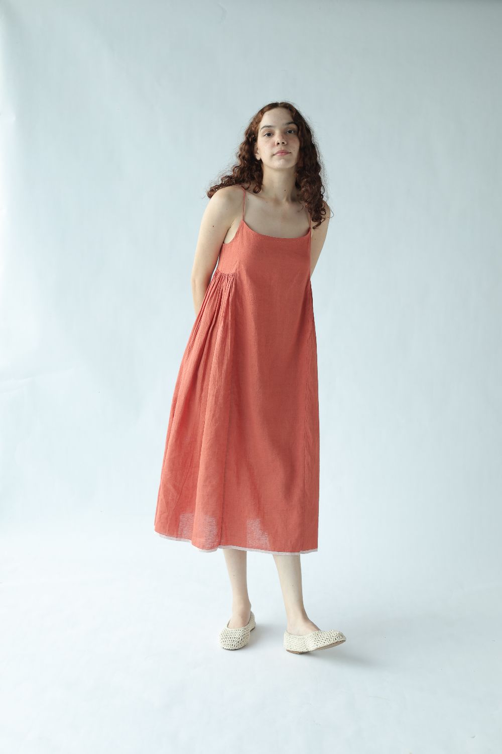 Portia-Deep coral Dress-Deep coral