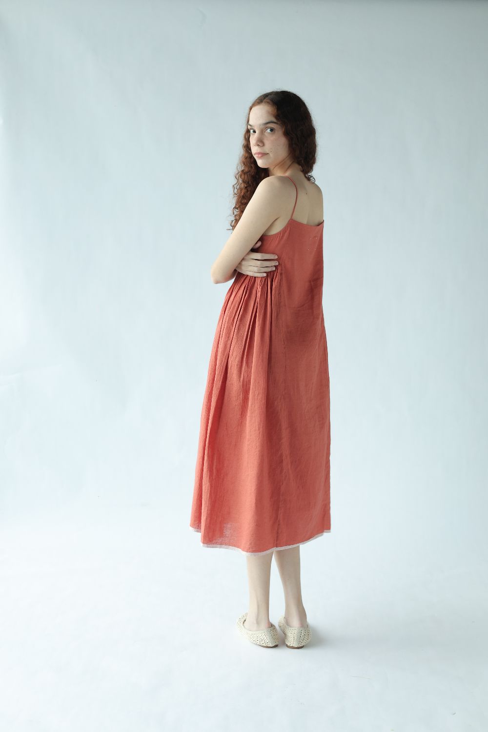 Portia-Deep coral Dress-Deep coral