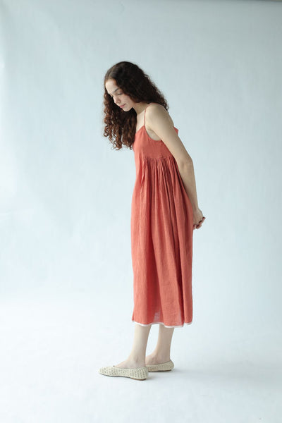 Portia-Deep coral Dress-Deep coral