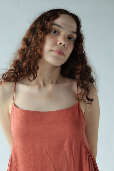 Portia-Deep coral Dress-Deep coral