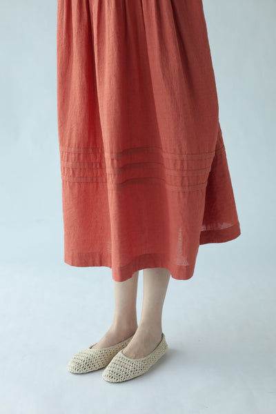 Aubrey Dress-Deep coral