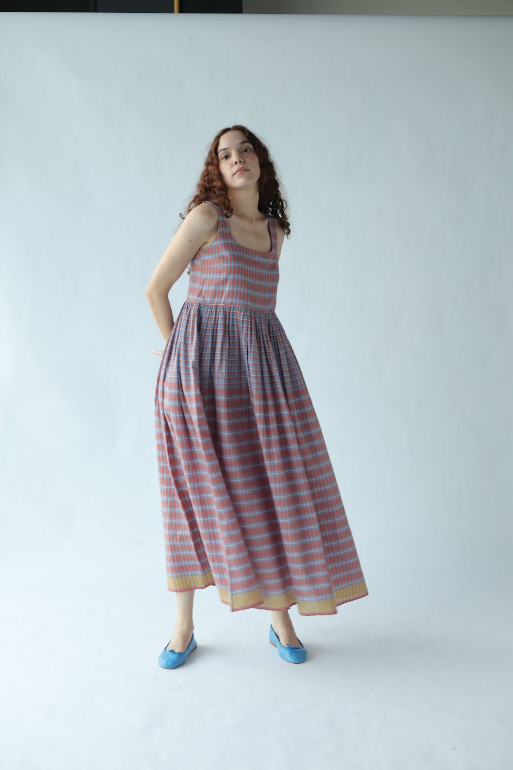Mia-Two toned checks Dress