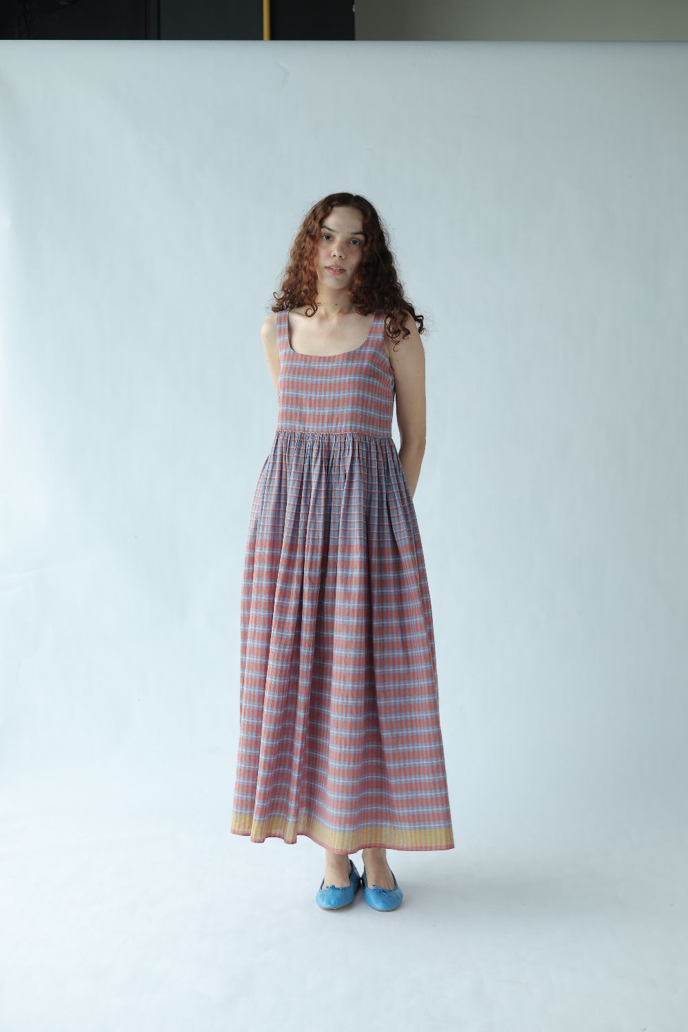 Mia-Two toned checks Dress