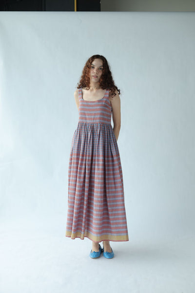 Mia-Two toned checks Dress