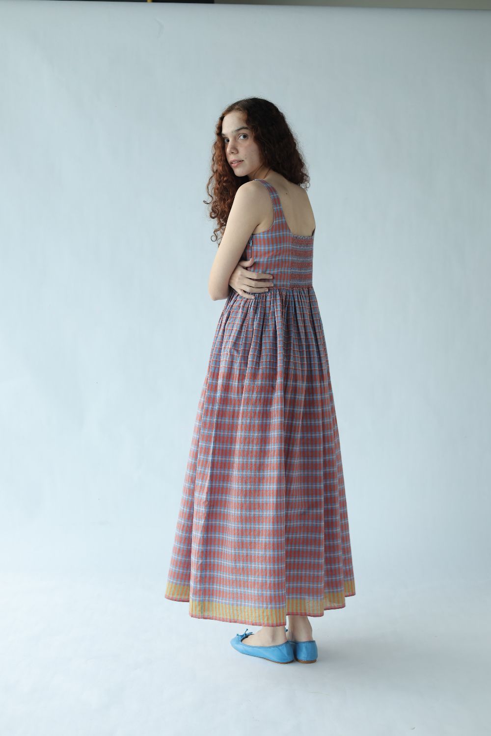 Mia-Two toned checks Dress
