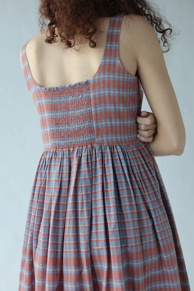 Mia-Two toned checks Dress