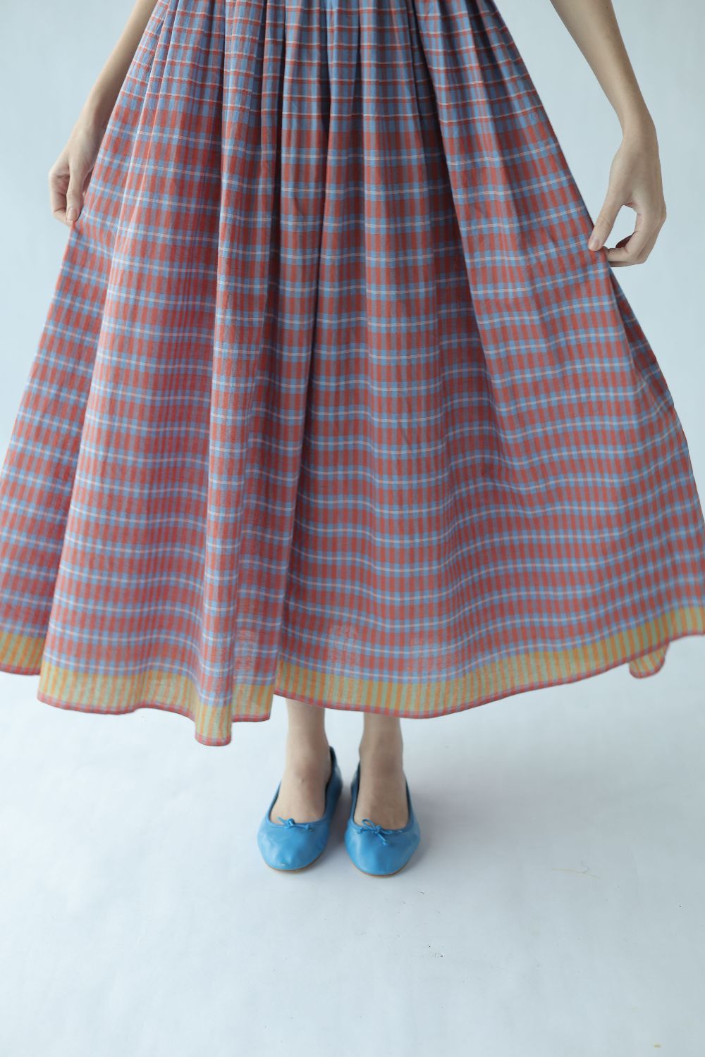Mia-Two toned checks Dress