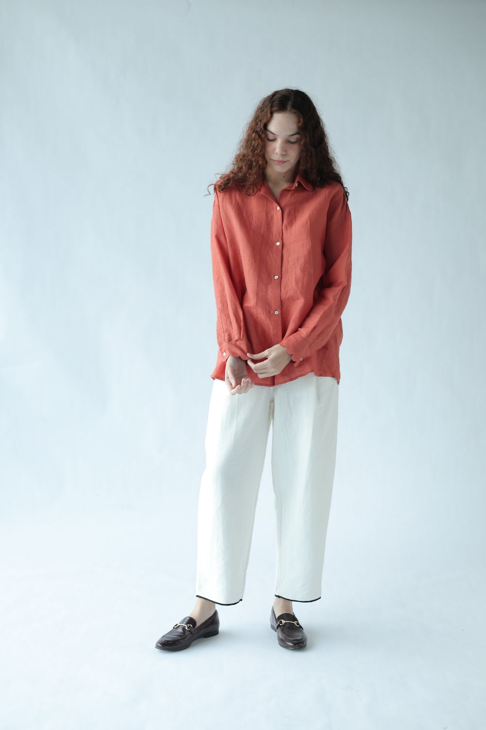 Louie-Deep coral Top