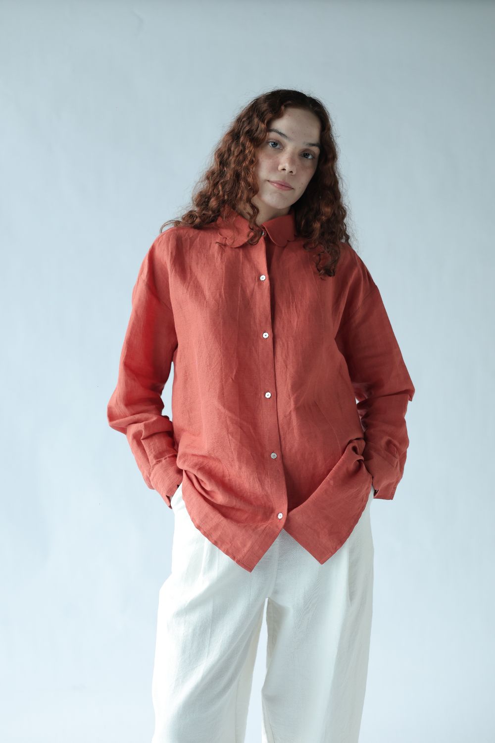 Louie-Deep coral Top