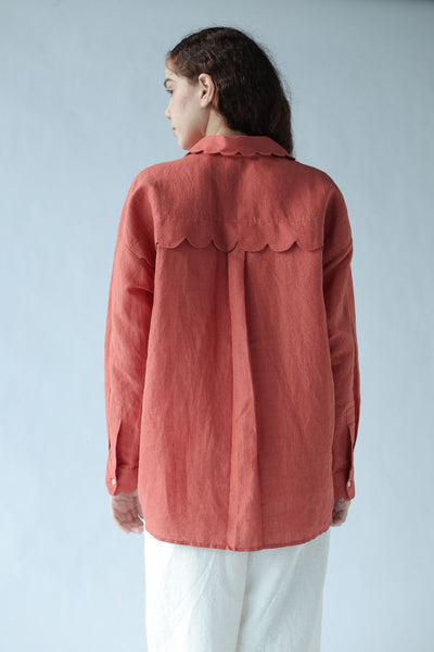 Louie-Deep coral Top