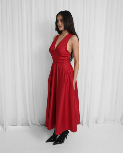 Medora Dress-Red
