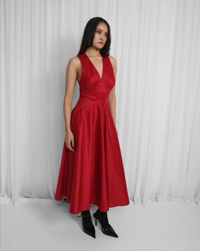 Medora Dress-Red