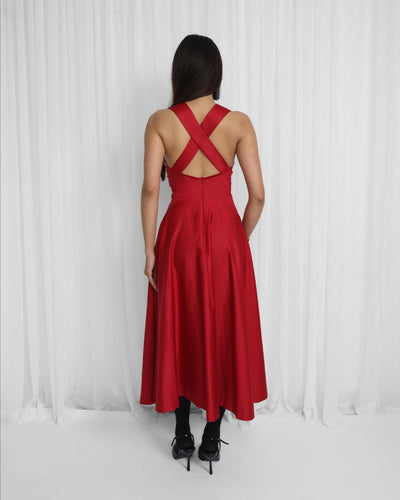Medora Dress-Red