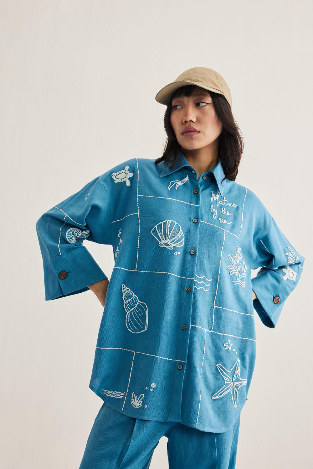 Meet Me By The Sea Handwoven Twill Shirt