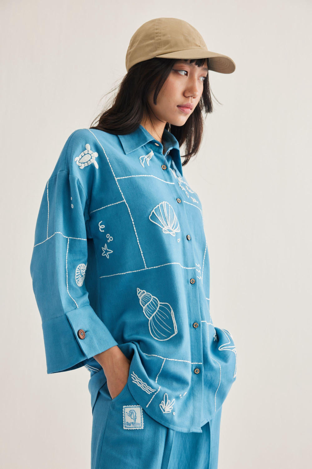 Meet Me By The Sea Handwoven Twill Shirt