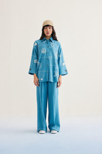 Meet Me By The Sea Handwoven Twill Shirt