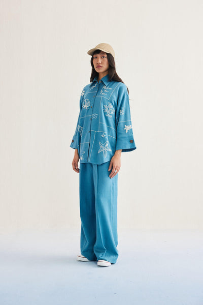 Meet Me By The Sea Handwoven Twill Shirt