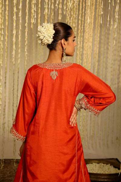 Mehreen Chauga with Salwar-Burnt Orange