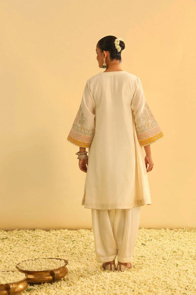 Mehrish Chauga with Salwar-Daisy ivory