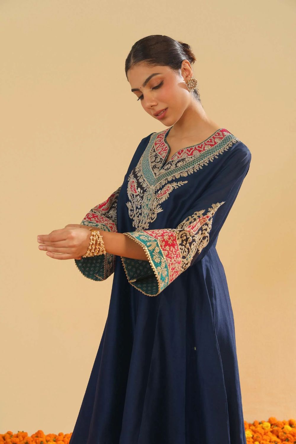 Mehrish Chauga with Salwar-Dark blue