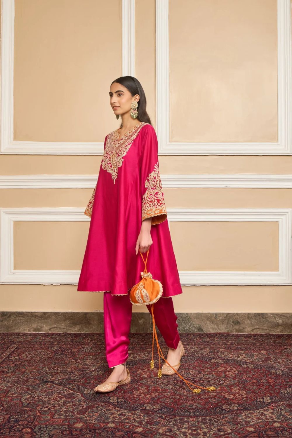 Mehrish Chauga with Salwar-Hotpink