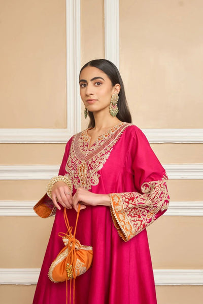 Mehrish Chauga with Salwar-Hotpink