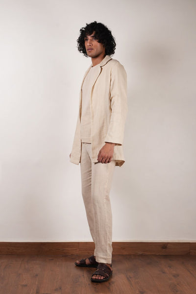 Men's Cream Crush T-Shirt, Pants  & Jacket Set (3 PCS)