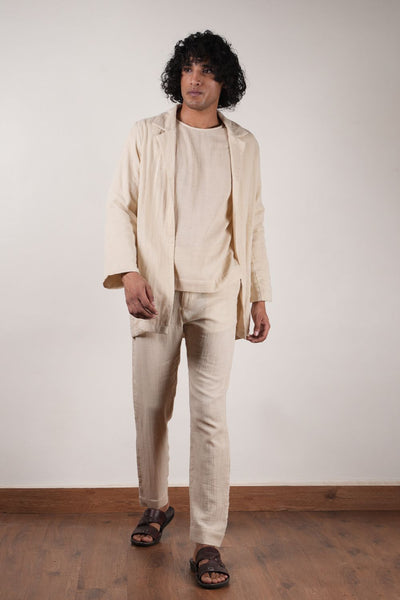 Men's Cream Crush T-Shirt, Pants  & Jacket Set (3 PCS)