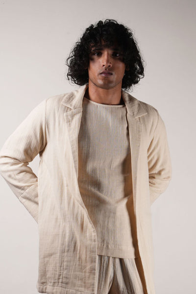 Men's Cream Crush T-Shirt, Shorts & Jacket Set (3 PCS)