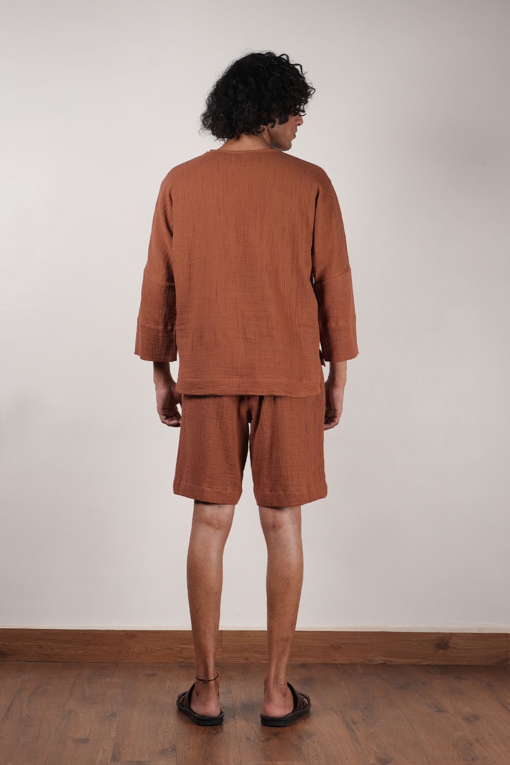 Men's Crush Cotton Brown Shorts