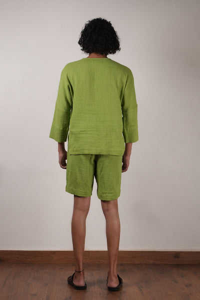 Men's Green Crush T-Shirt & Shorts Set (2 PCS)