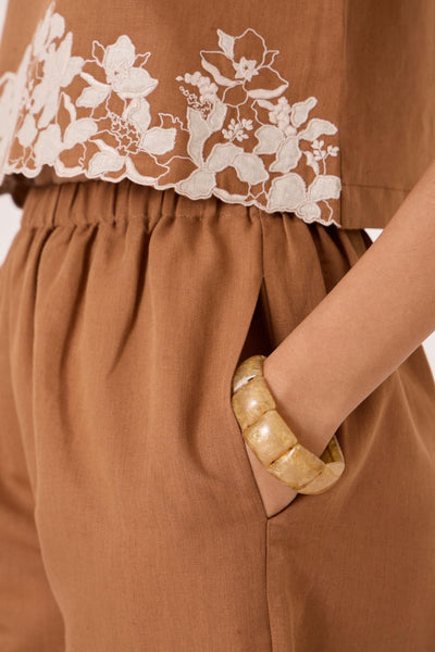 Mevan Brown Applique Co-ord