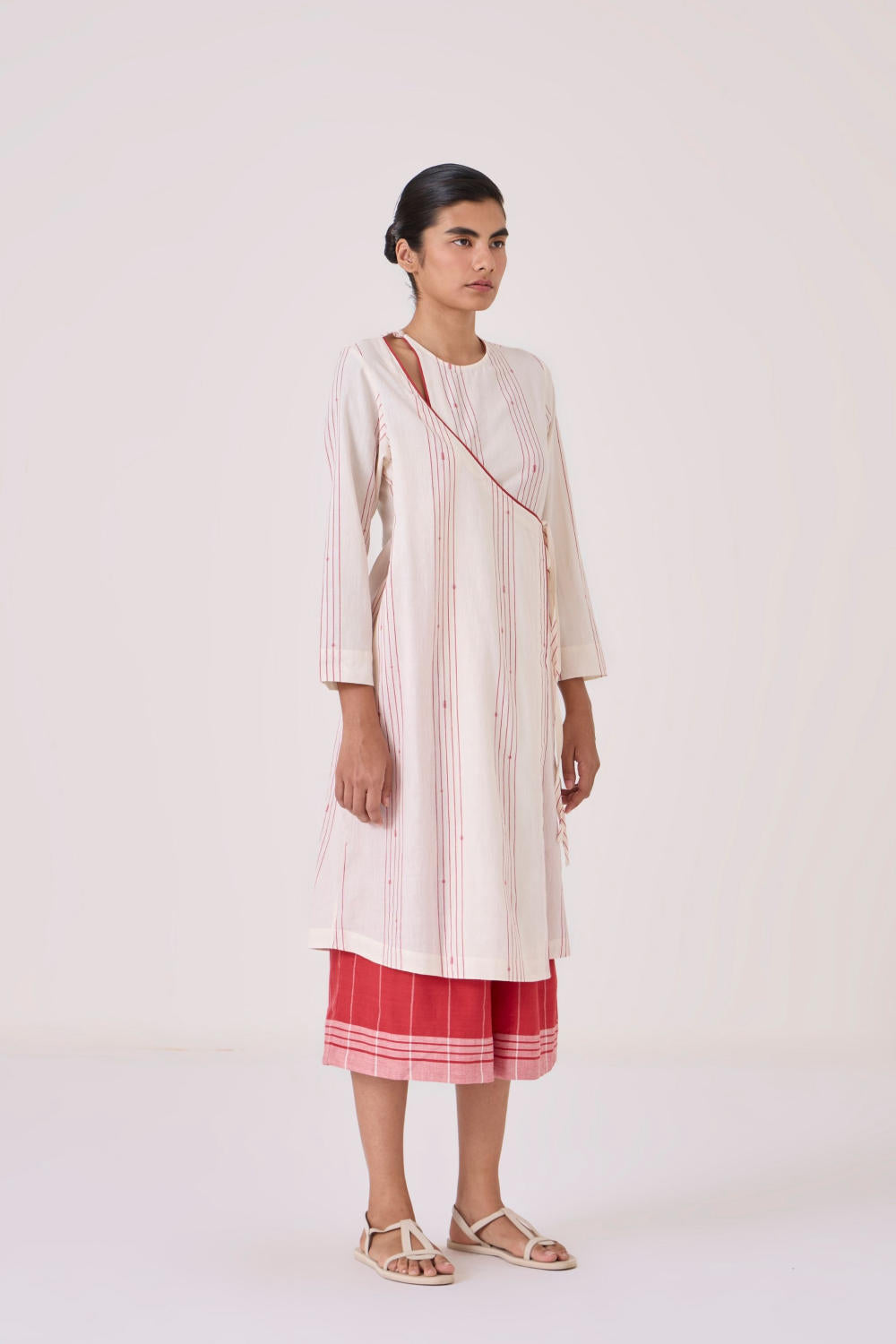Milovat Red Stripe Wrap Tunic