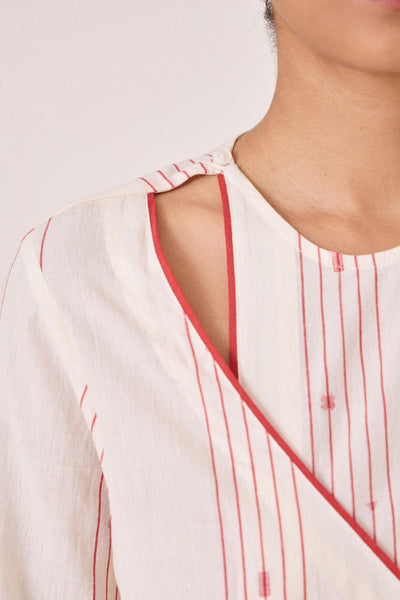 Milovat Red Stripe Wrap Tunic