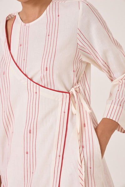 Milovat Red Stripe Wrap Tunic