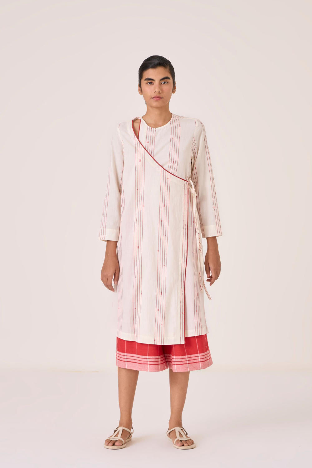 Milovat Red Stripe Wrap Tunic
