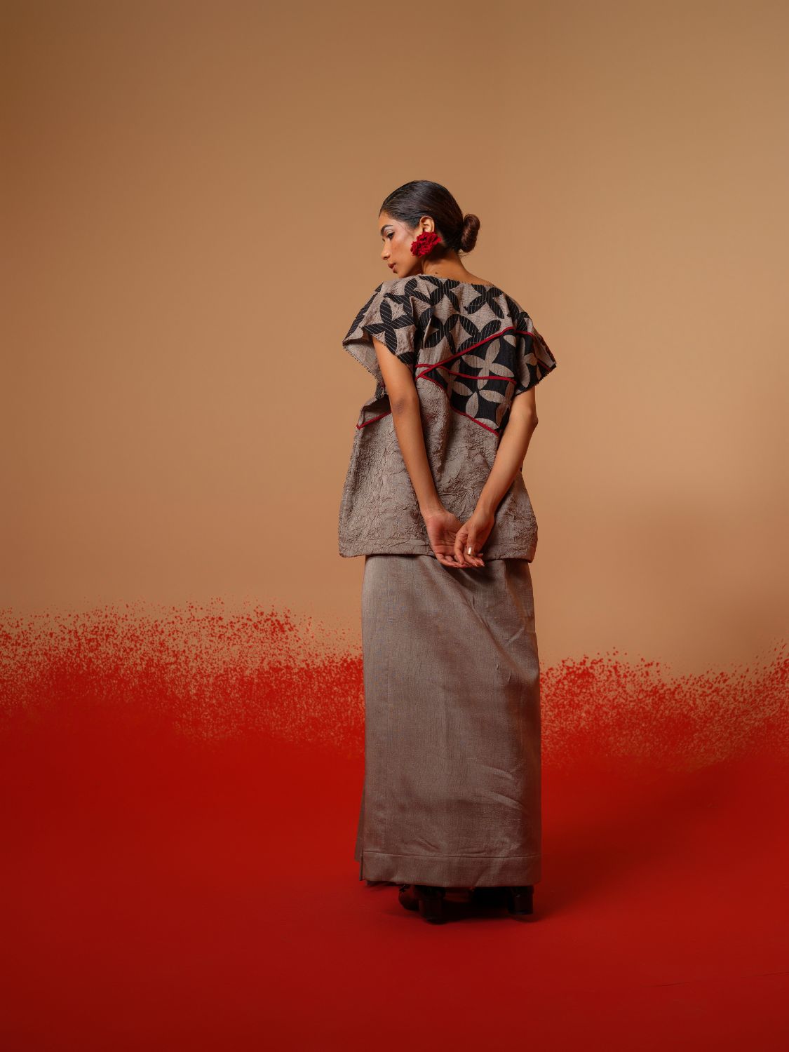 Mist Top-Grey + Black + Red