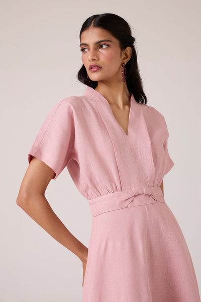 Miyake Rose Linen Dress