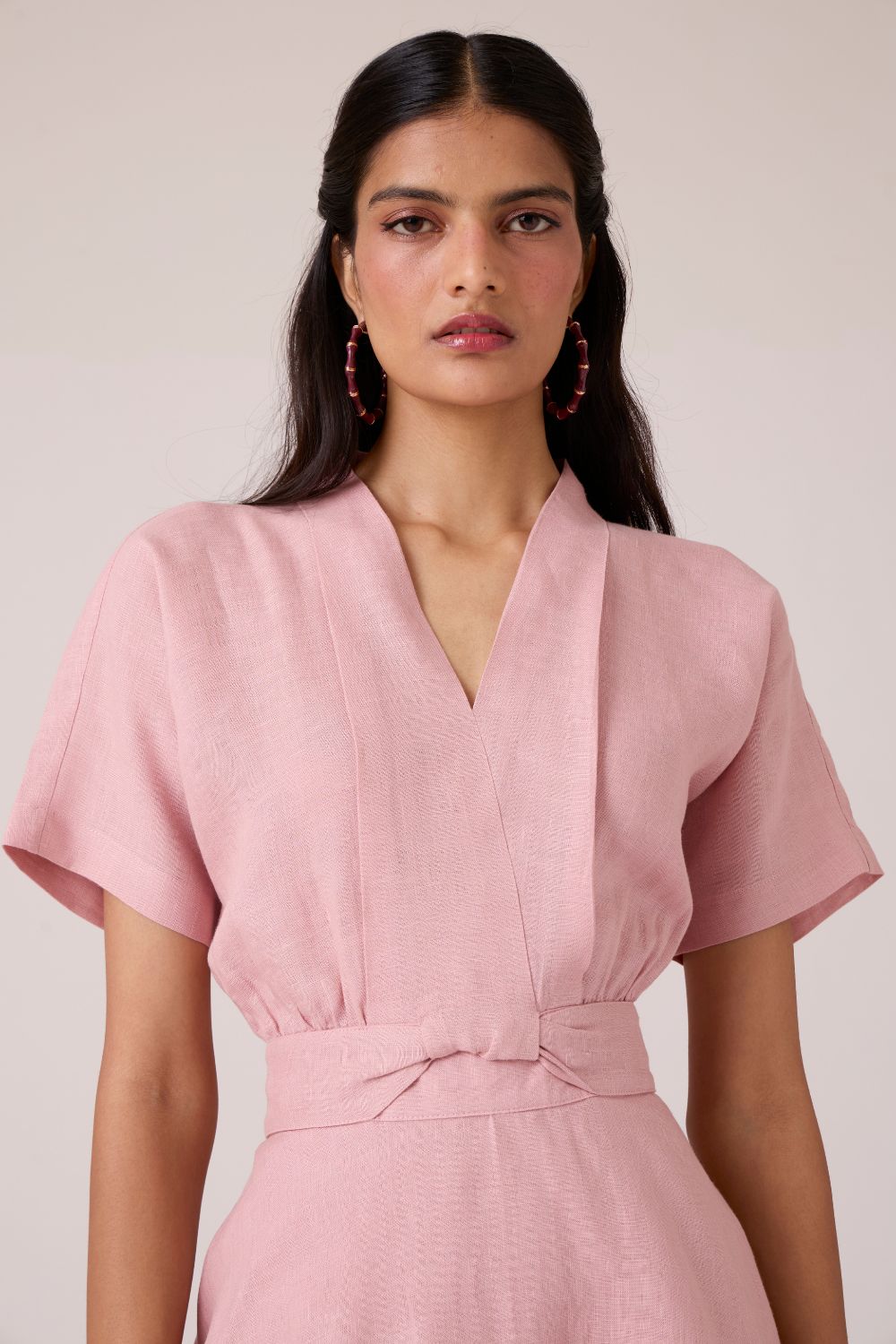 Miyake Rose Linen Dress