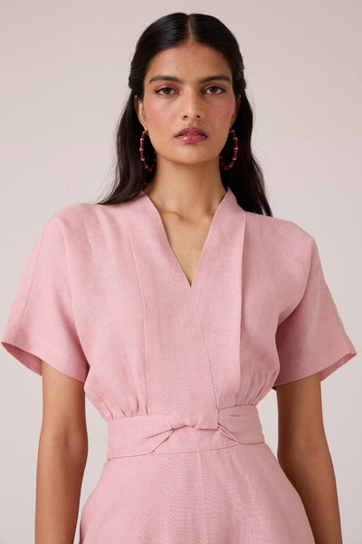 Miyake Rose Linen Dress
