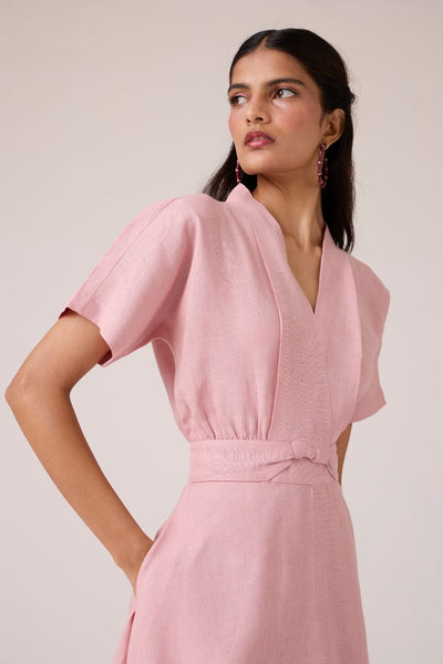 Miyake Rose Linen Dress