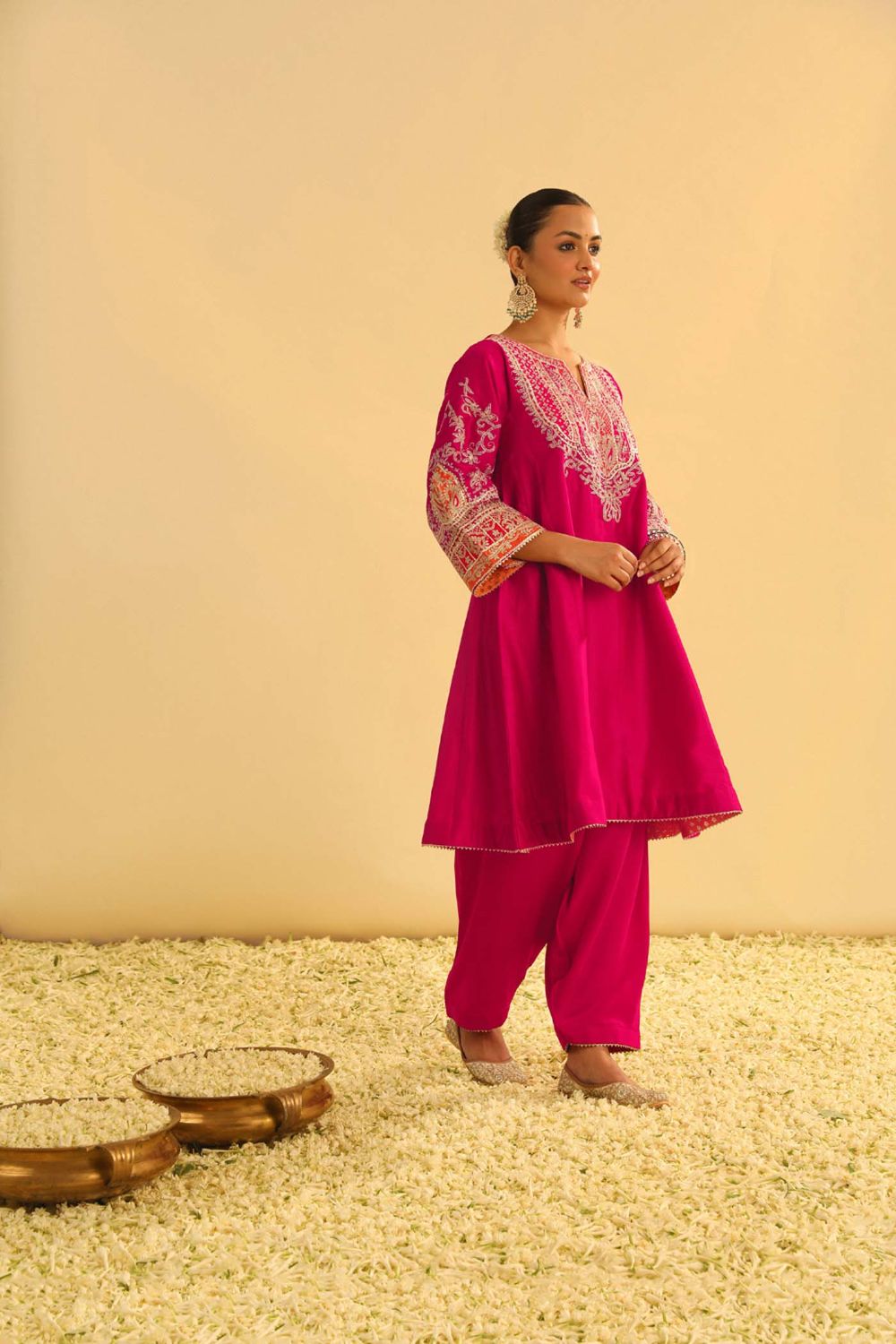 Mohsina Chauga with Salwar-Hotpink