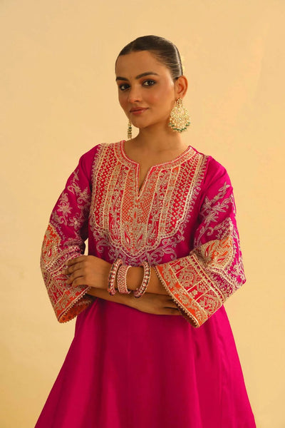 Mohsina Chauga with Salwar-Hotpink