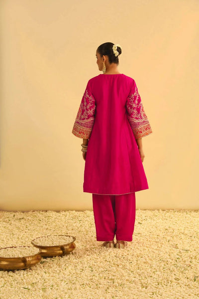 Mohsina Chauga with Salwar-Hotpink